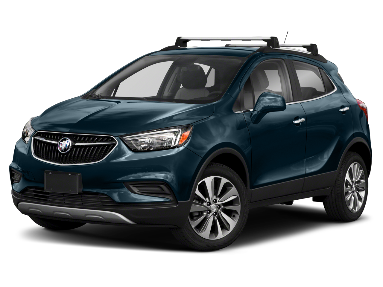 2022 Buick Encore Preferred in Dark Moon Blue Metallic — front three-quarter view
