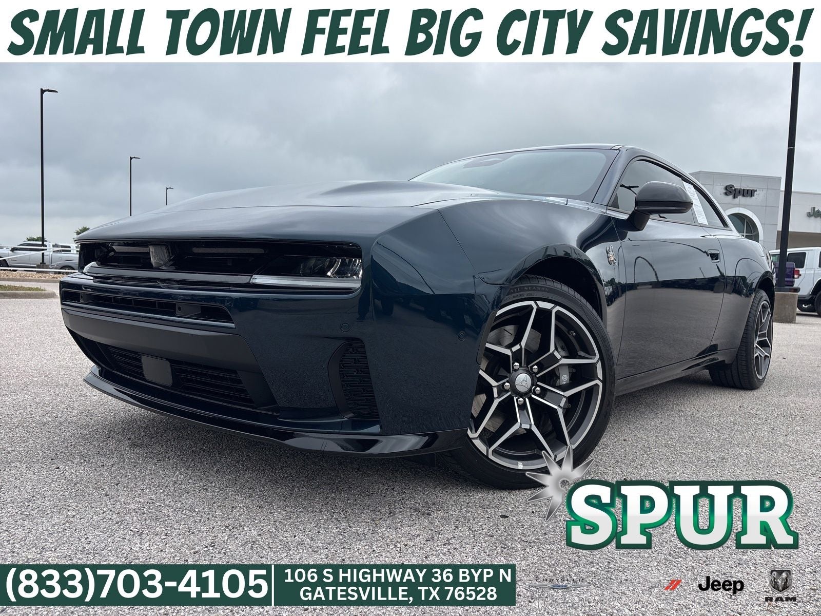 2026 Dodge Charger Scat Pack 2-Door AWD in After Dark — front three-quarter view