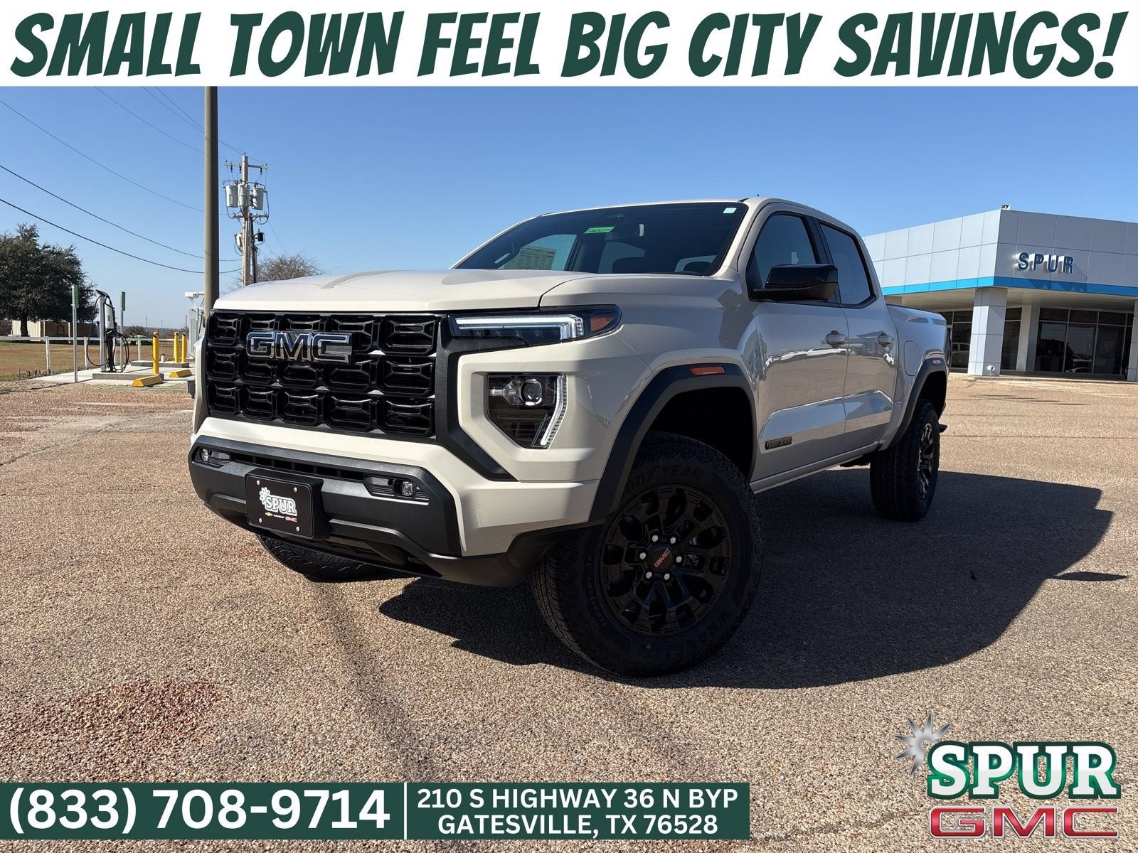 2026 GMC Canyon Elevation in Coastal Dune — front three-quarter view
