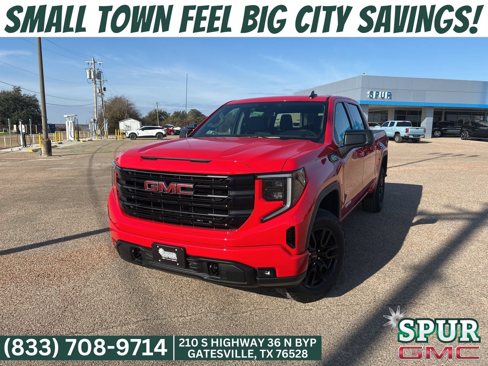 2026 GMC Sierra 1500 Elevation in Cardinal Red — front three-quarter view
