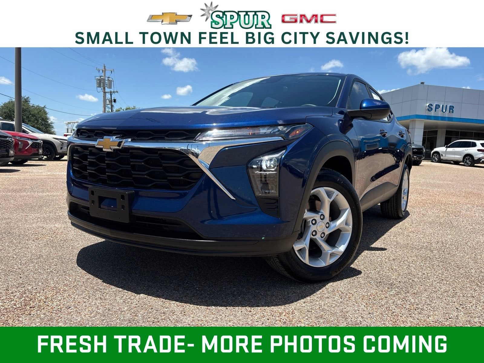 2024 Chevrolet Trax LS in Blue Glow Metallic — front three-quarter view